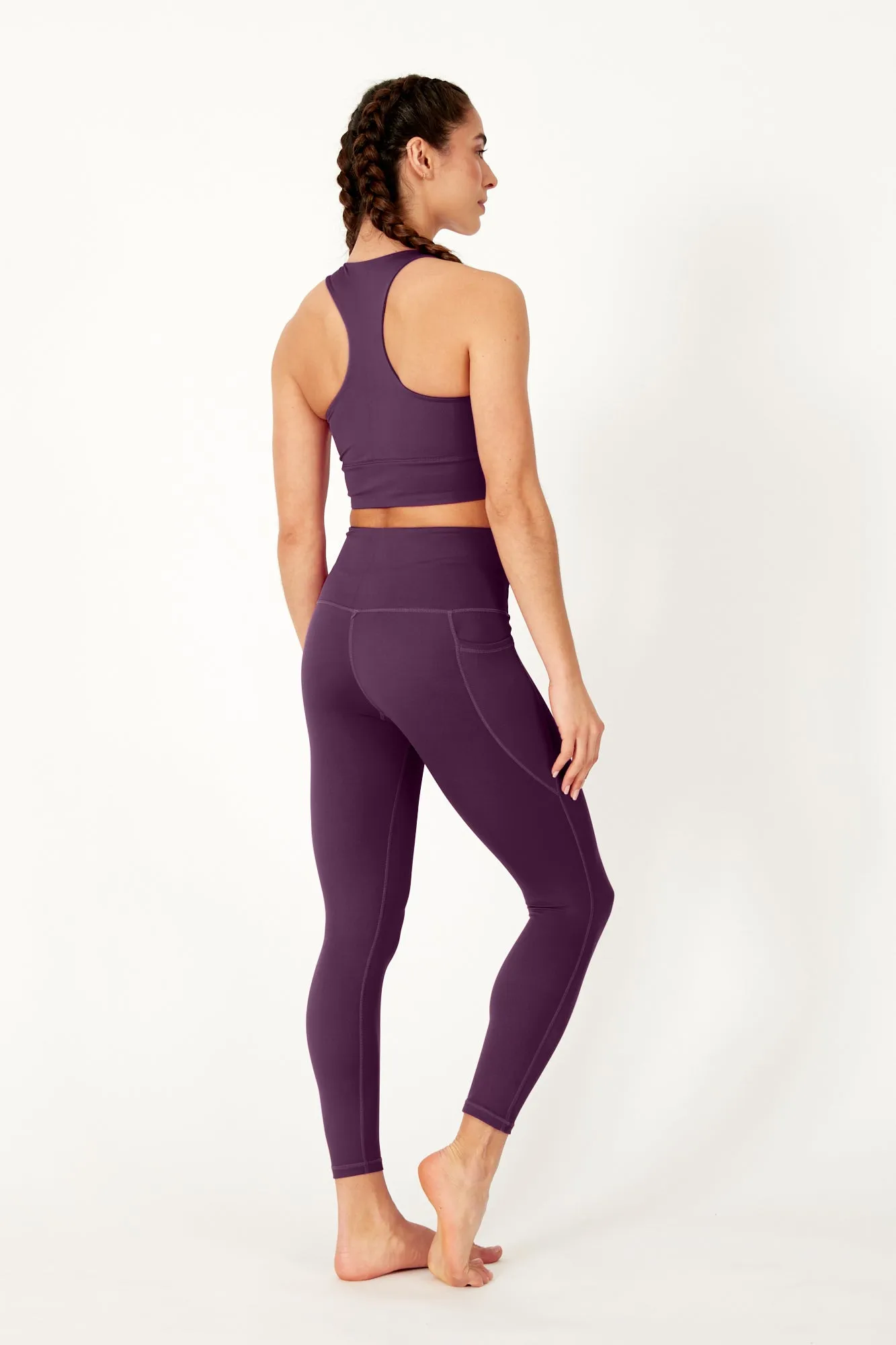 7/8 Sculpting High Waisted Pocket Legging Grape