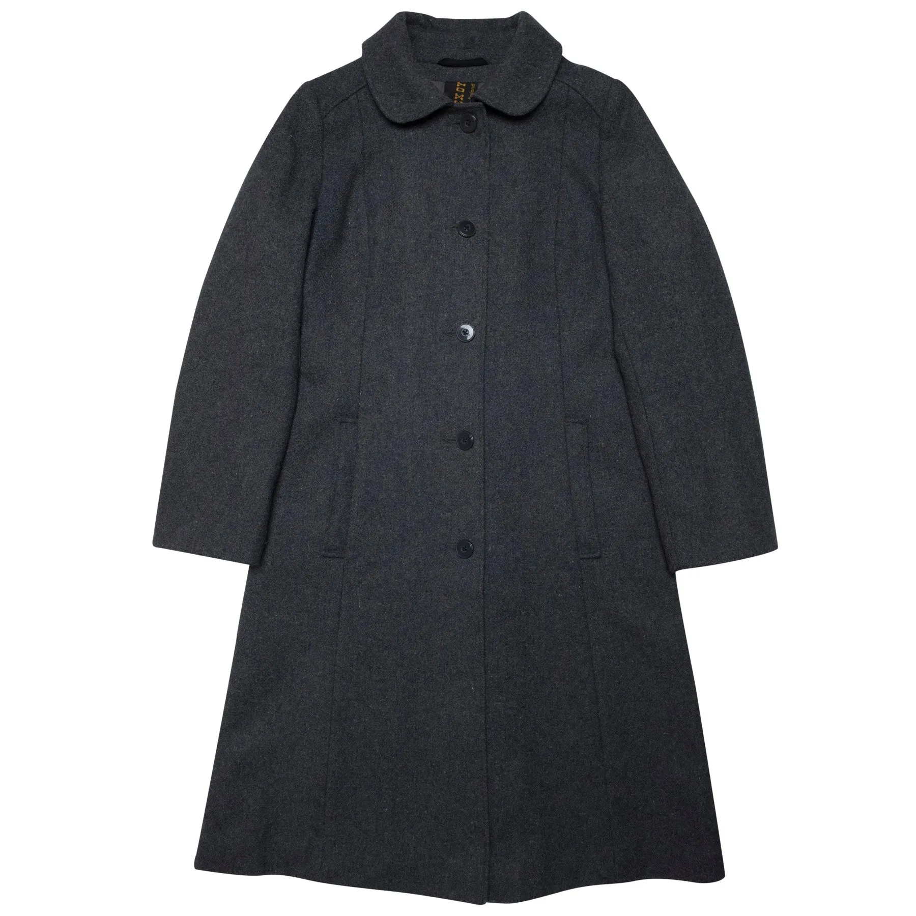 Boiled Wool A-Line Dress Coat