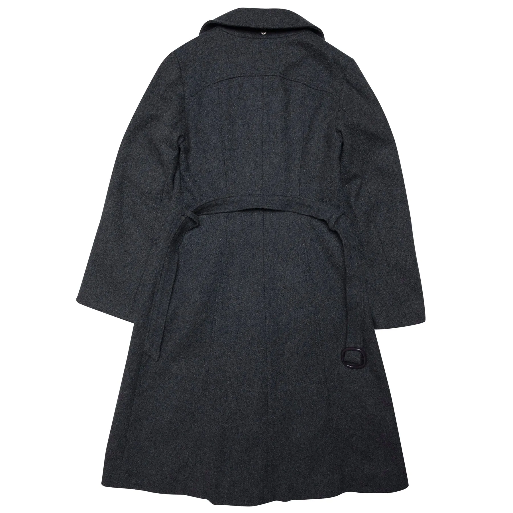 Boiled Wool A-Line Dress Coat