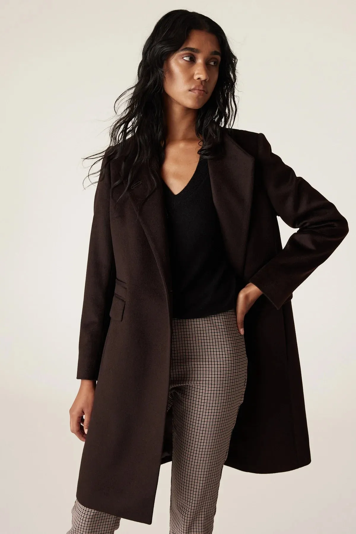 Eton Wool Coat | Chocolate