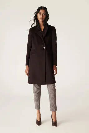 Eton Wool Coat | Chocolate