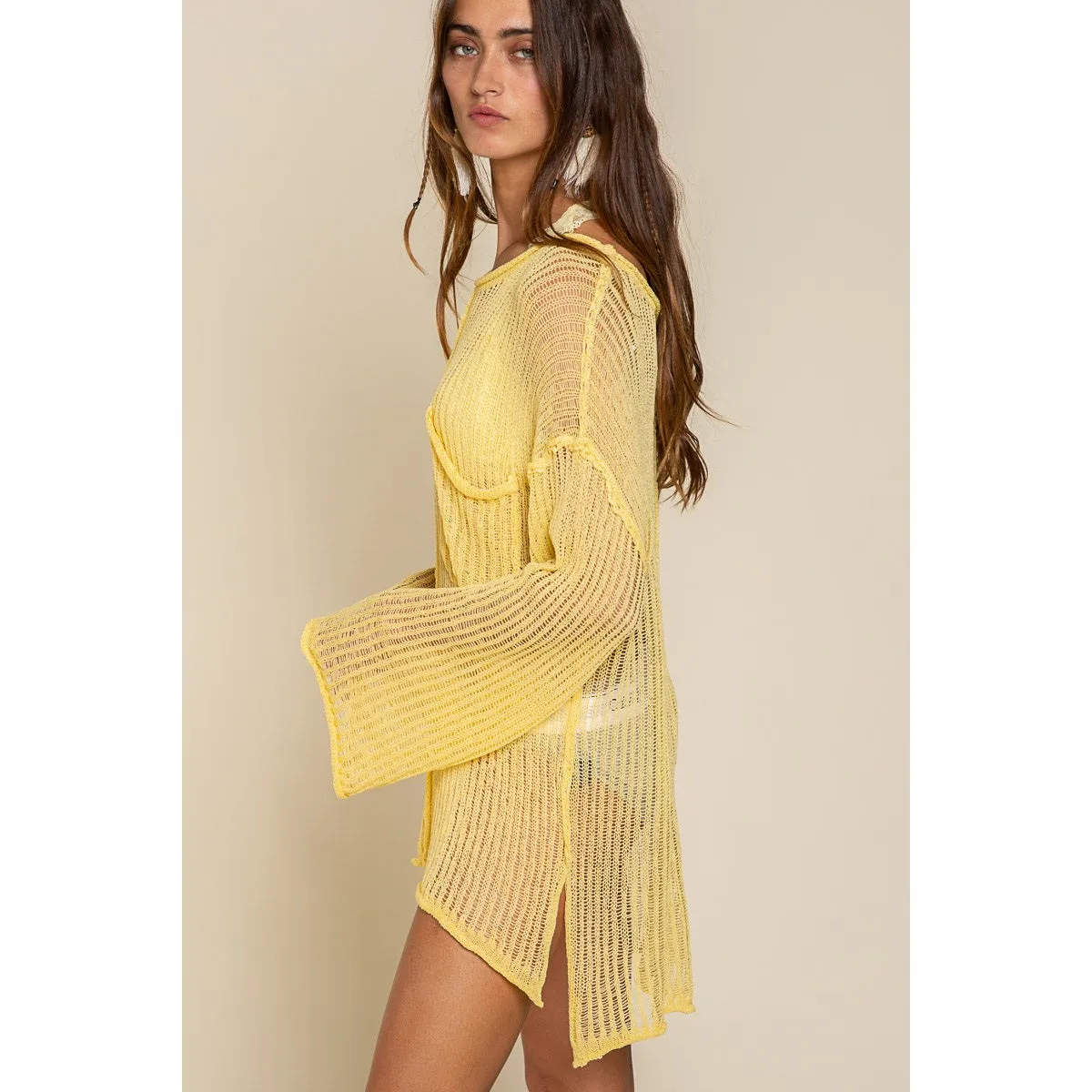 Fletcher See-Through Boat Neck Sweater