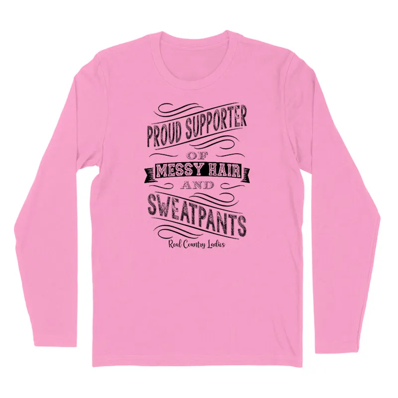 Hair And Sweatpant Black Print Hoodies & Long Sleeves