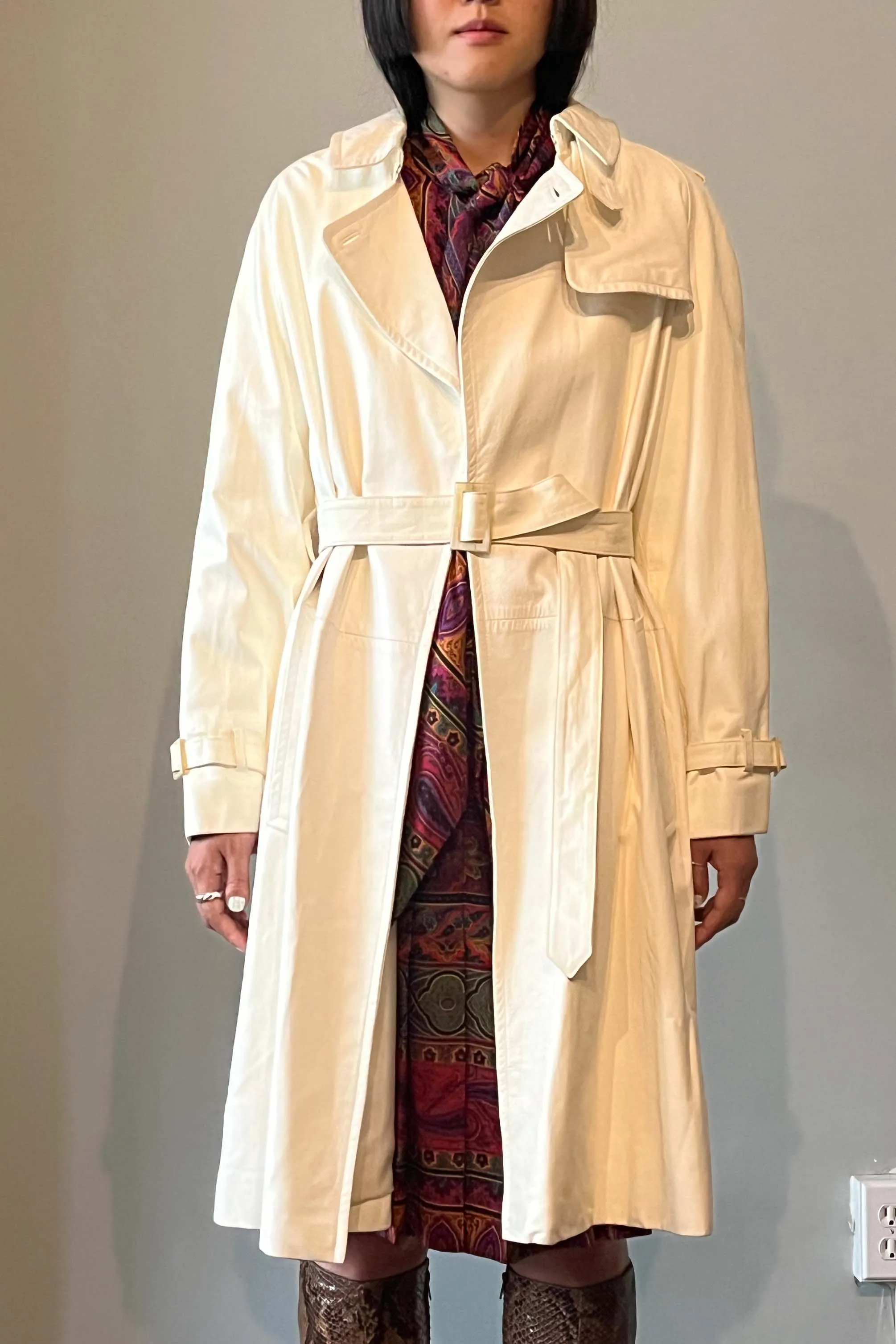 Hermes x Martin Margiela White Lambskin Trench