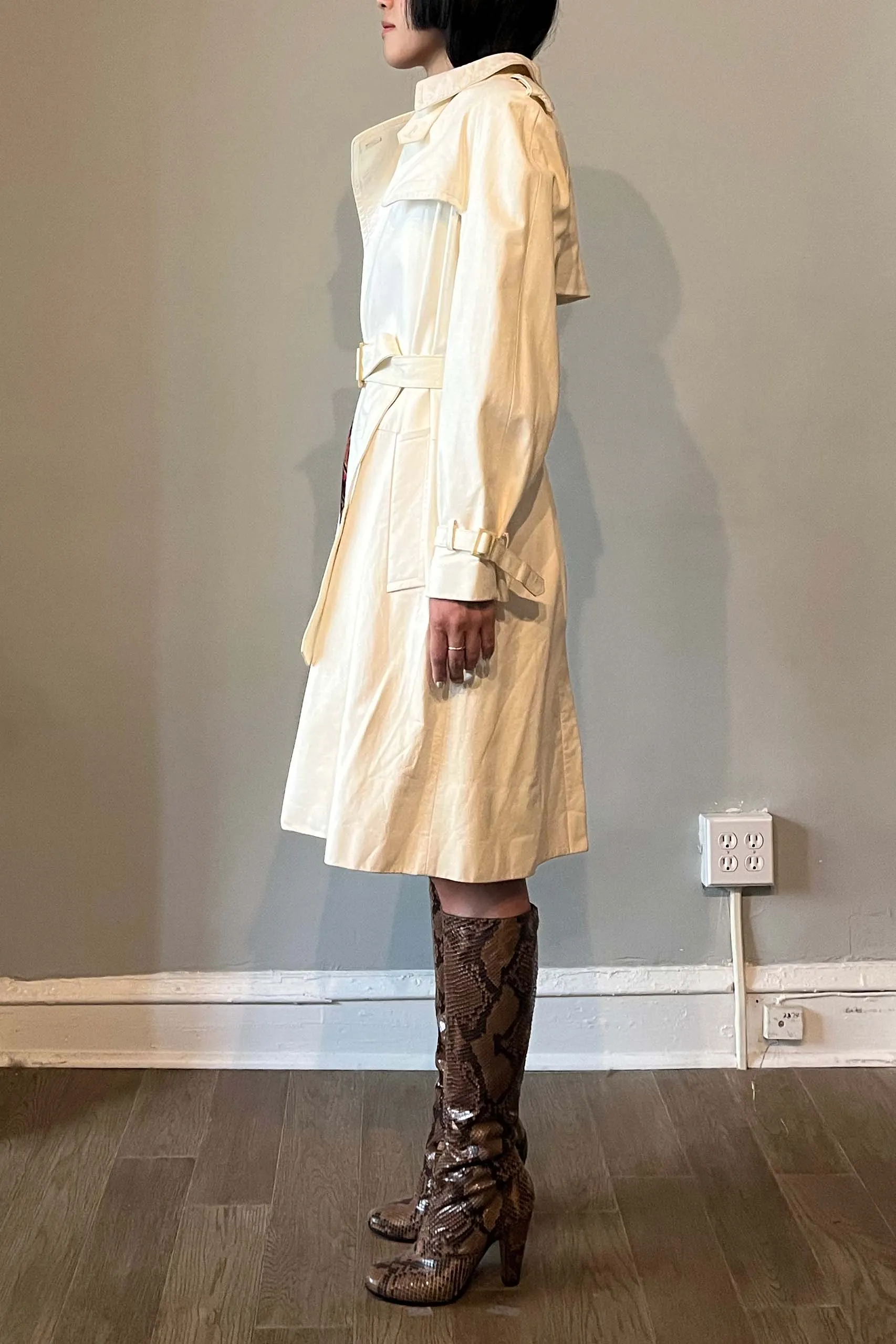 Hermes x Martin Margiela White Lambskin Trench