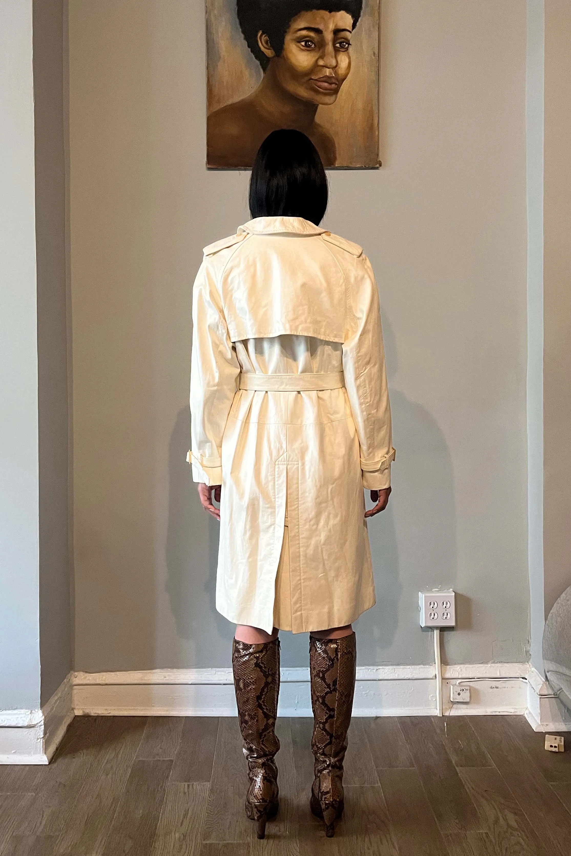 Hermes x Martin Margiela White Lambskin Trench