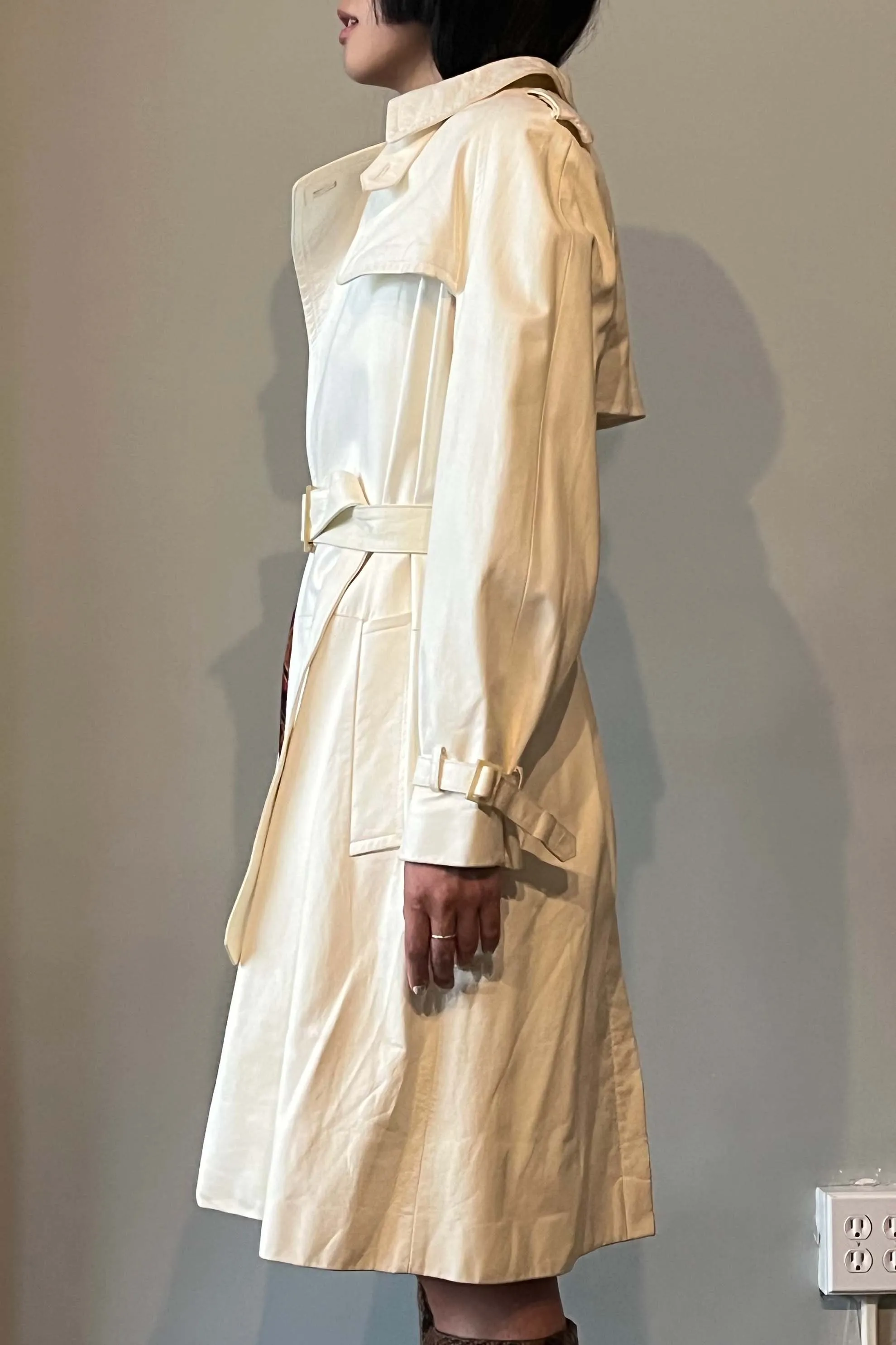 Hermes x Martin Margiela White Lambskin Trench