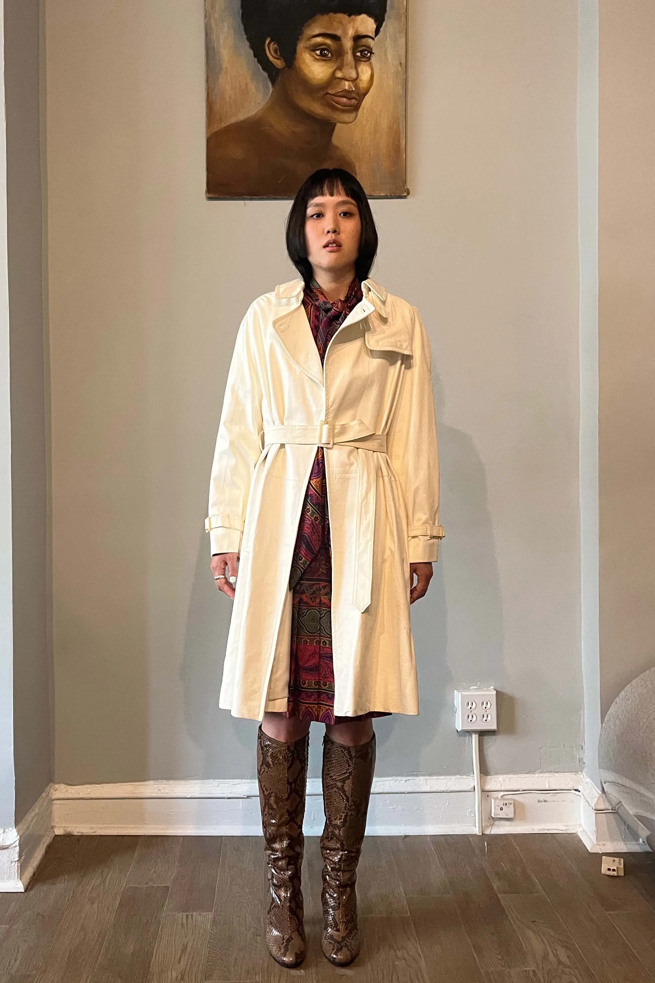 Hermes x Martin Margiela White Lambskin Trench