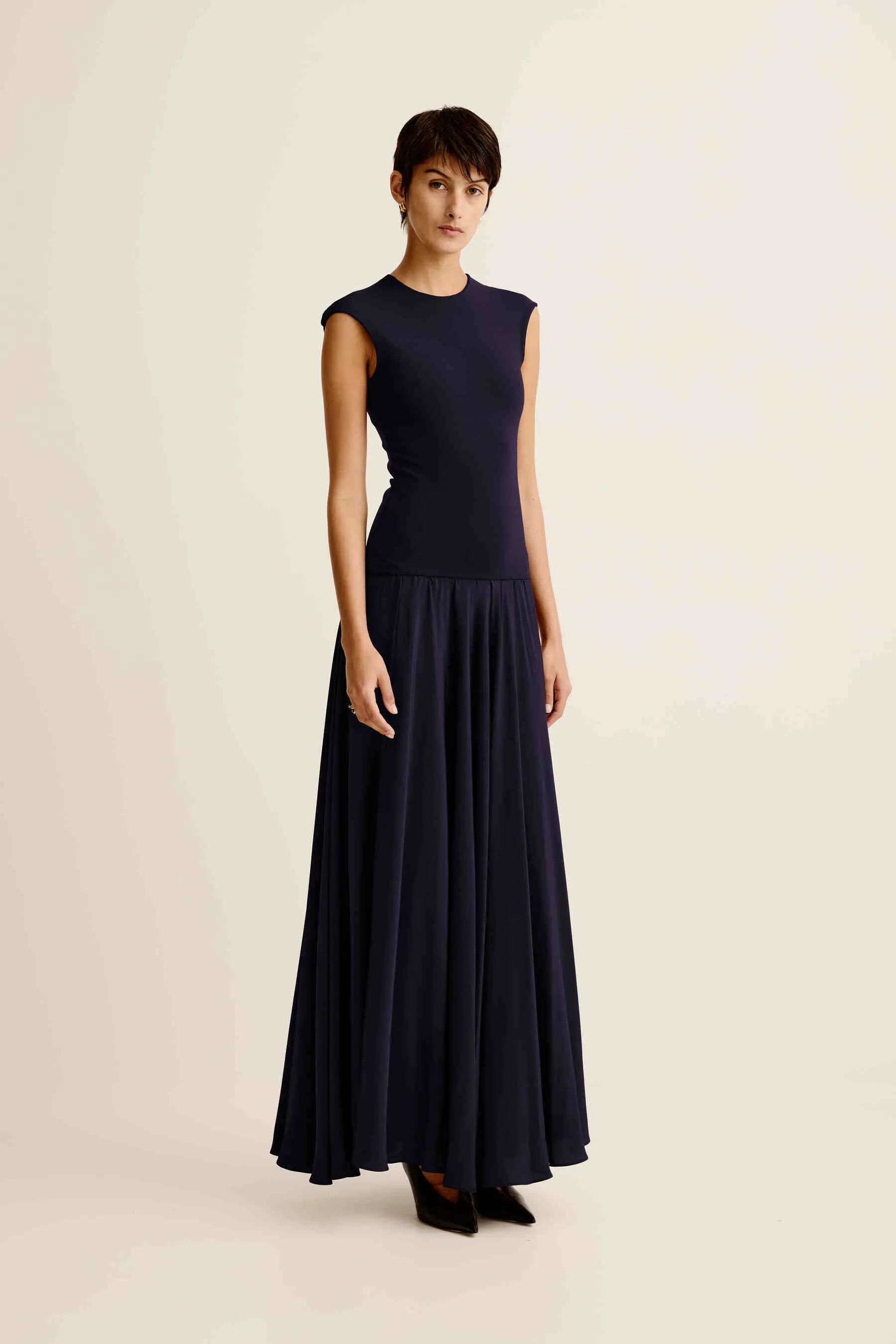 Illi Crew Maxi Dress | French Navy