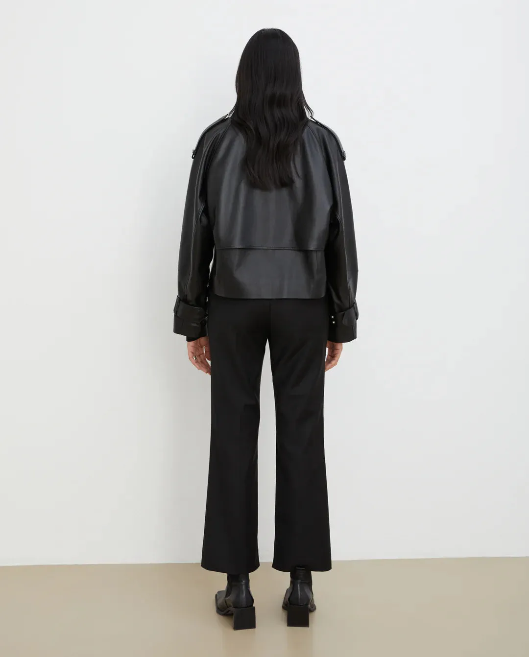 Lilith Ann Leather Cropped Jacket