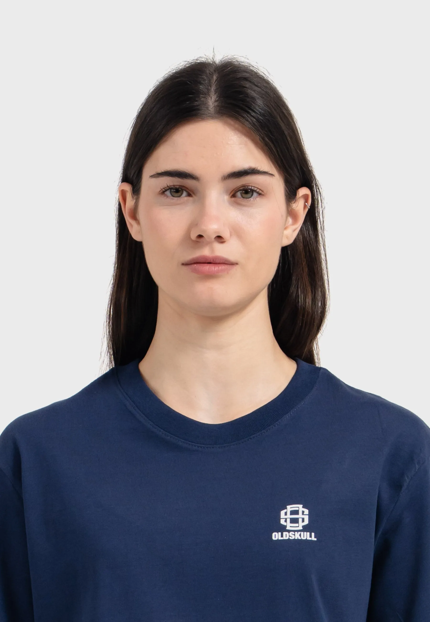 Oldskull Iconic Logo Tracksuit Jogger T-Shirt Navy Blue
