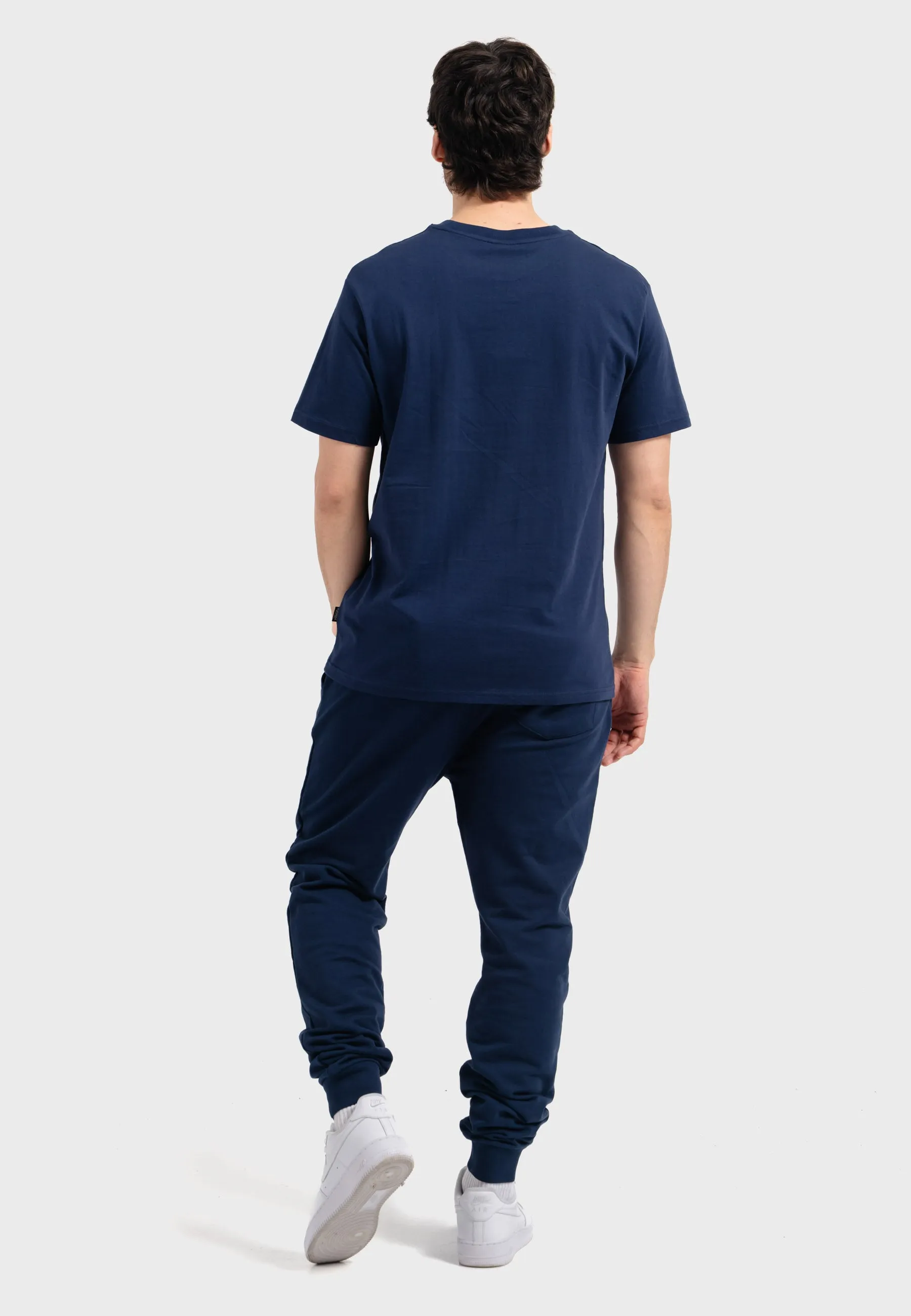 Oldskull Iconic Logo Tracksuit Jogger T-Shirt Navy Blue