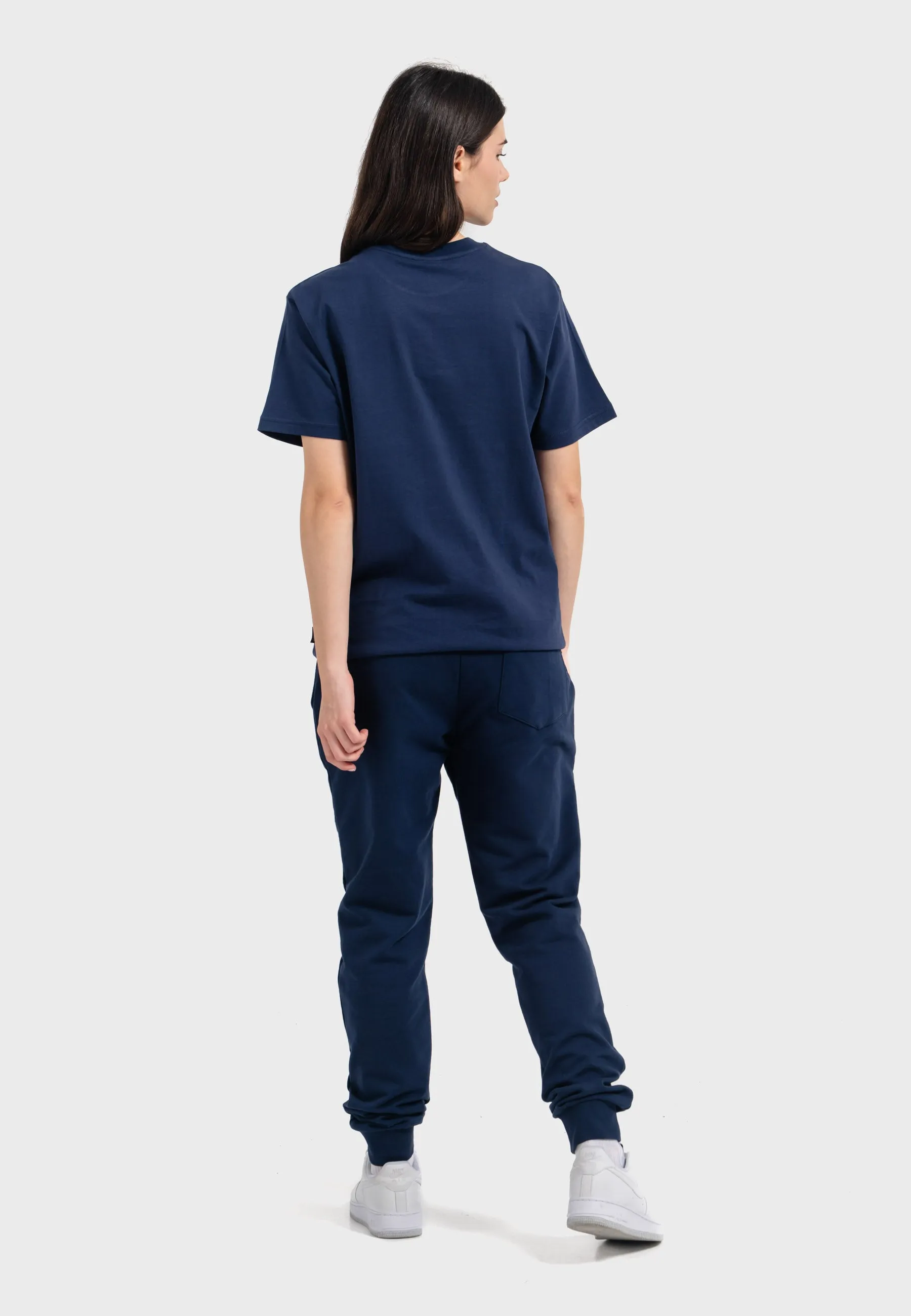 Oldskull Iconic Logo Tracksuit Jogger T-Shirt Navy Blue