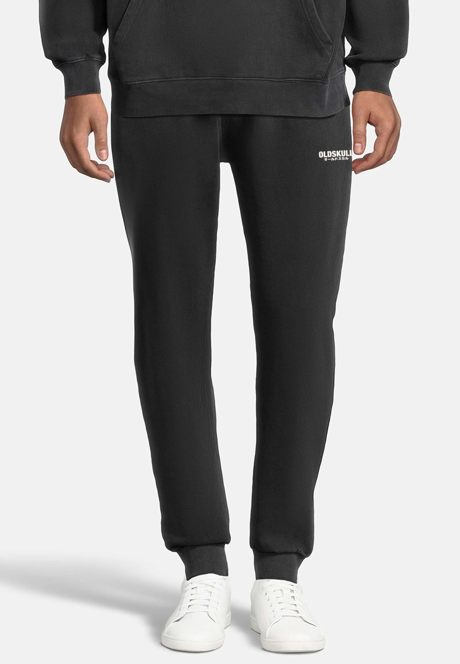 Oversized spectral-reflective Logo Garment Dyed Jogger Black