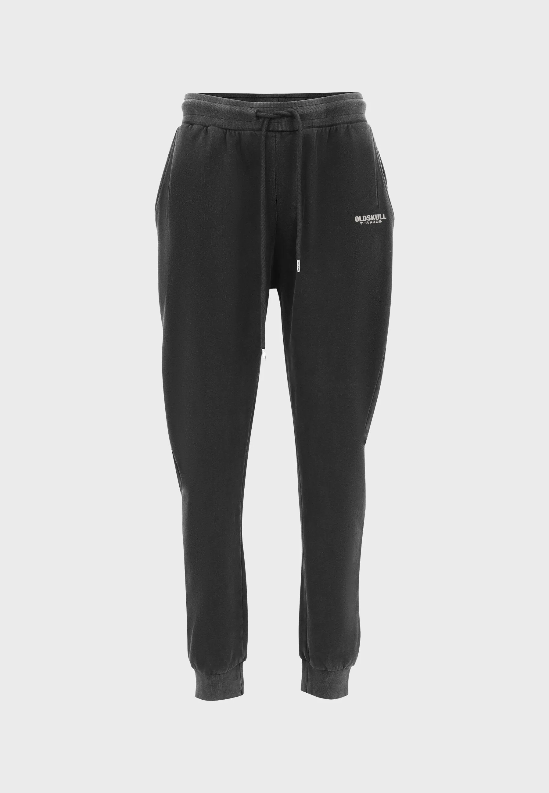 Oversized spectral-reflective Logo Garment Dyed Jogger Black
