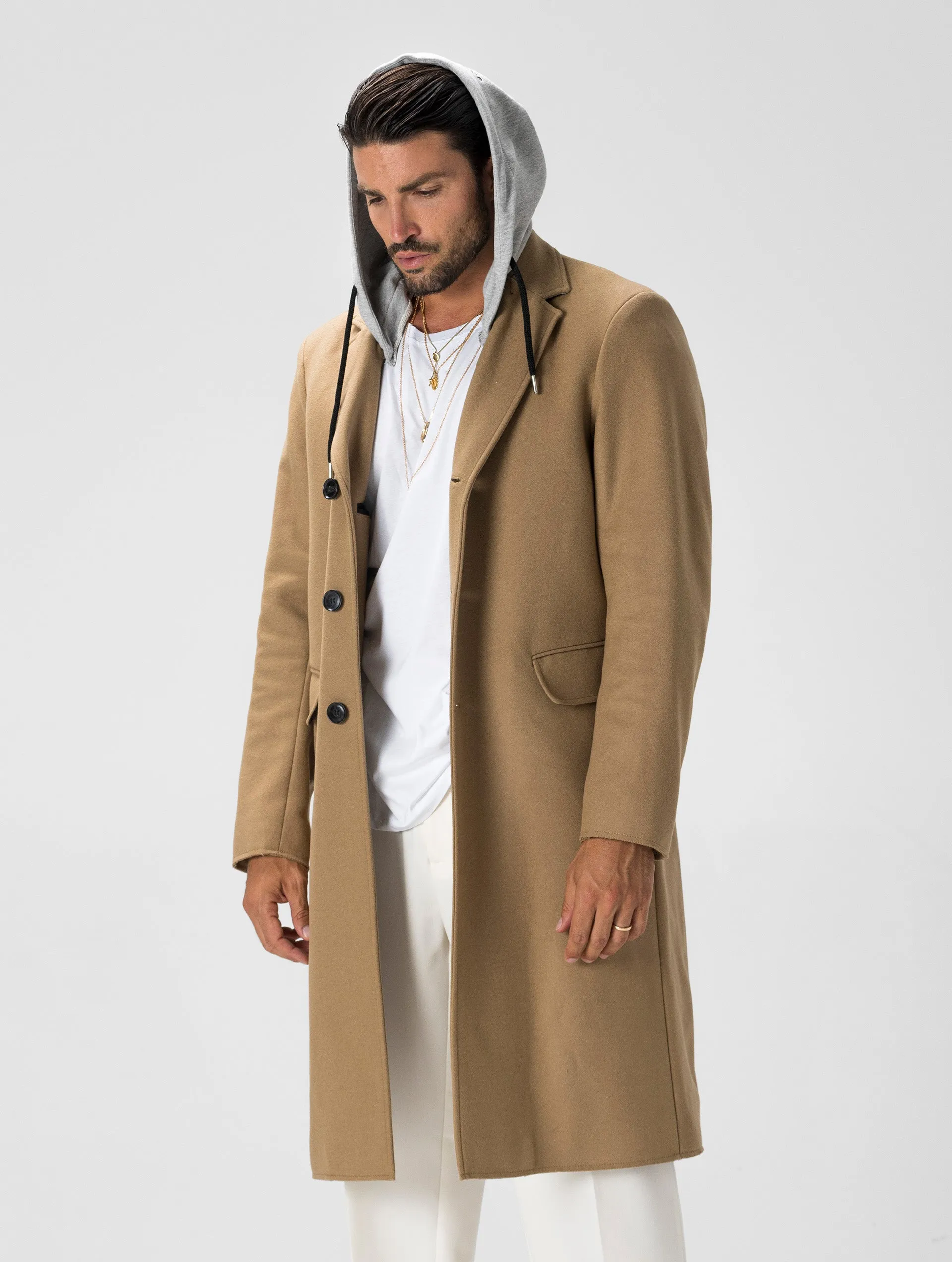 W-DEXTY COAT IN CAMEL AND GREY